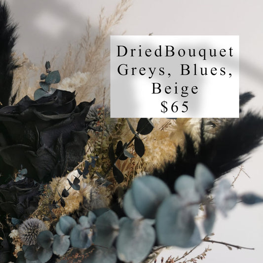 Dried Bouquets Blues/Beige/Grey